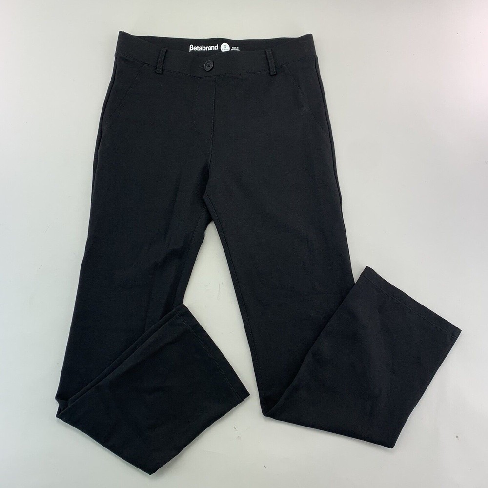 Betabrand Boot Cut Classic Yoga Dress Pants Womens Sz Small Petite Black Stretch